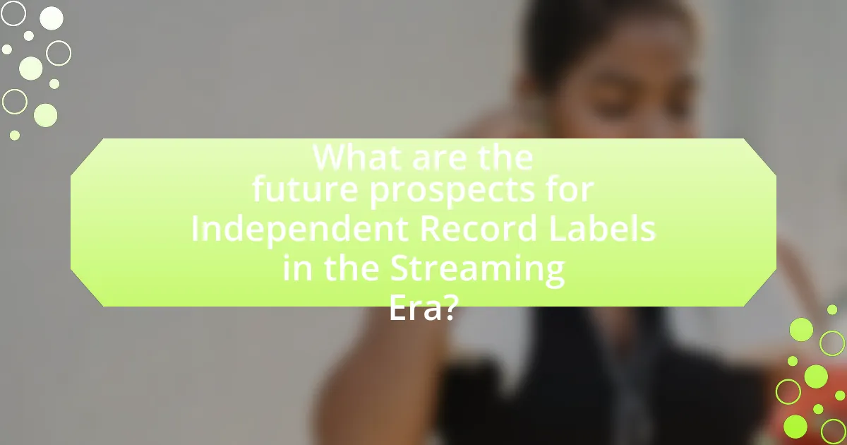 What are the future prospects for Independent Record Labels in the Streaming Era?