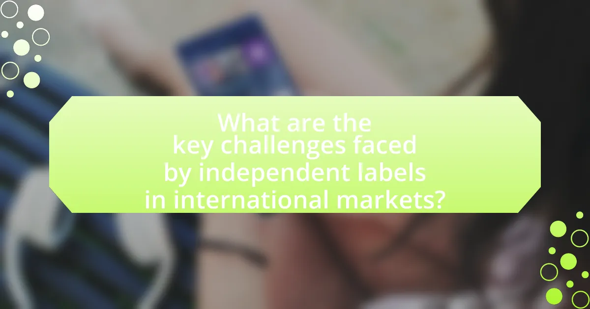 What are the key challenges faced by independent labels in international markets?