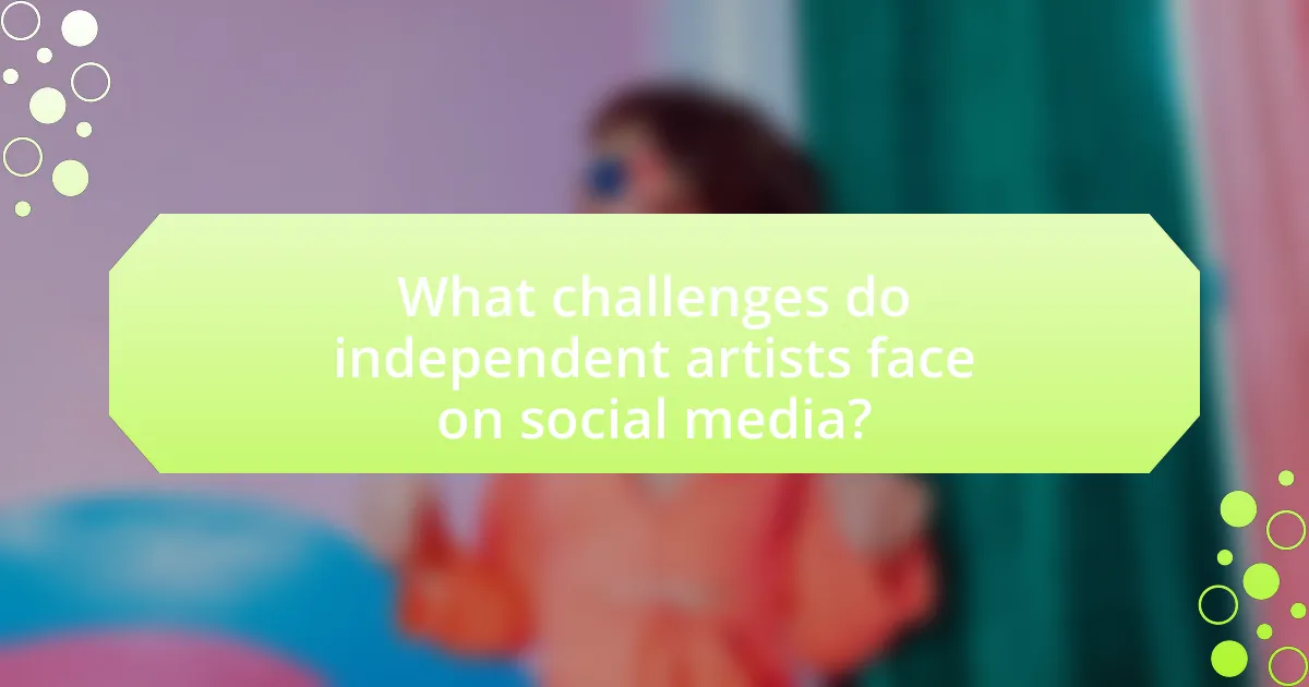 What challenges do independent artists face on social media?